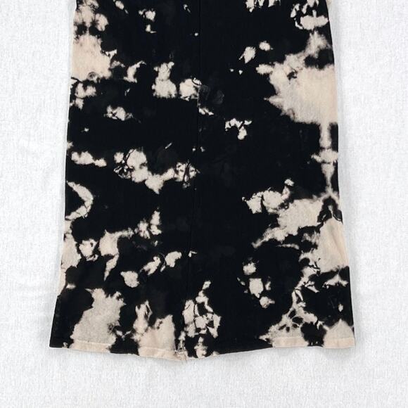 ENZA COSTA Cotton Mesh Sleeveless Turtleneck Top Womens Medium Black Tie Dye NEW - Picture 6 of 11